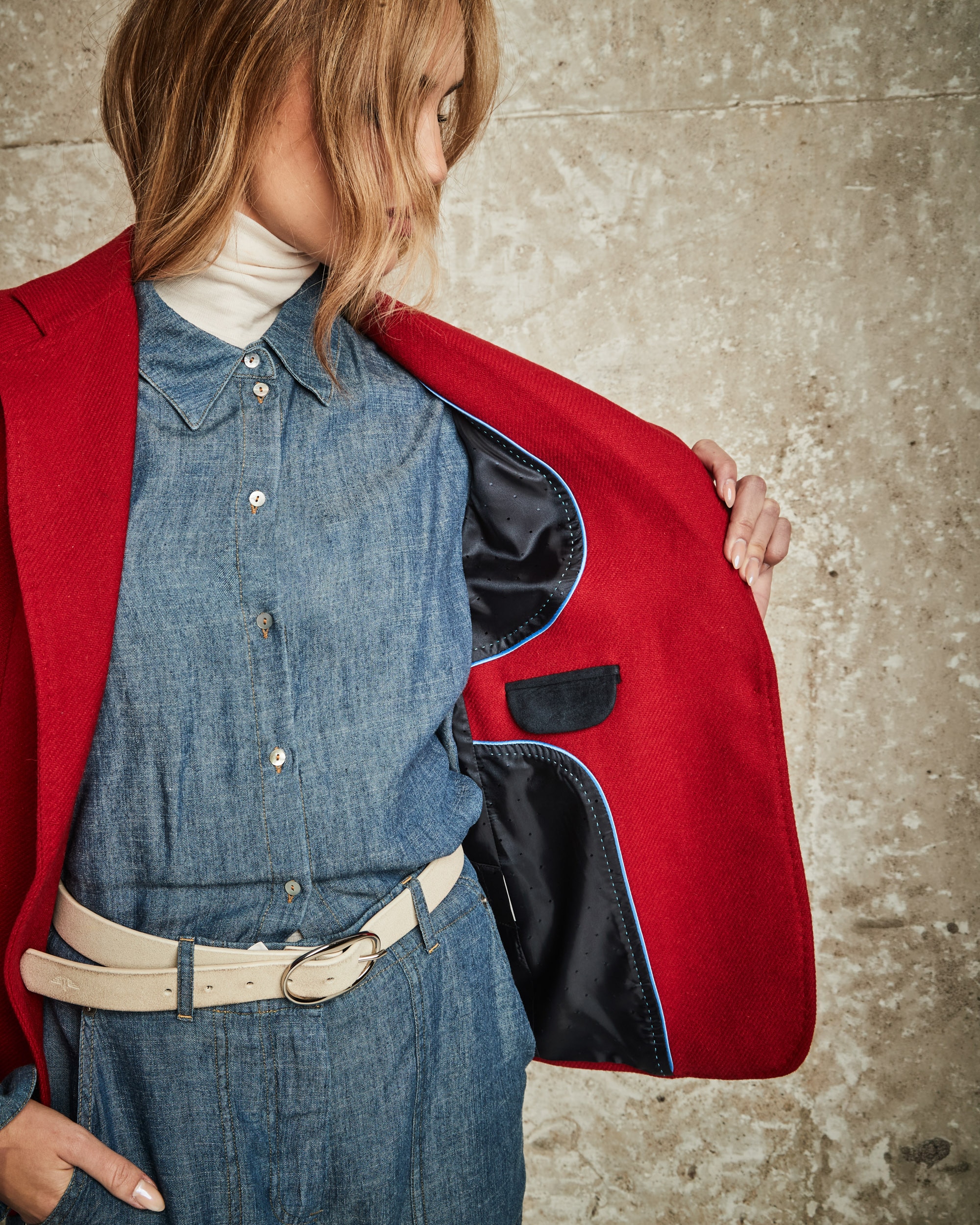 Blazer para mujer - Henry Arroway - Rojo Rojo-4