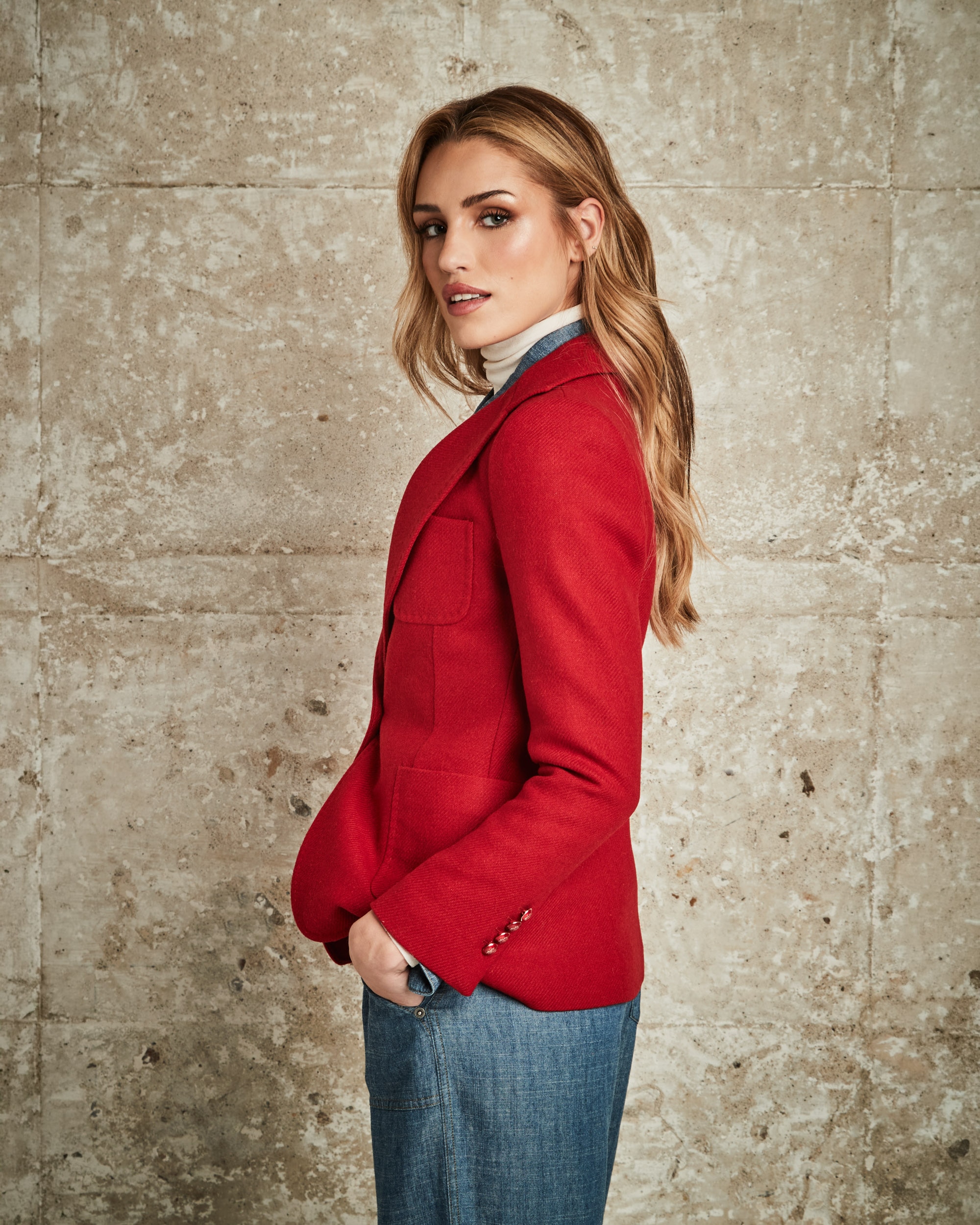 Blazer para mujer - Henry Arroway - Rojo Rojo-5