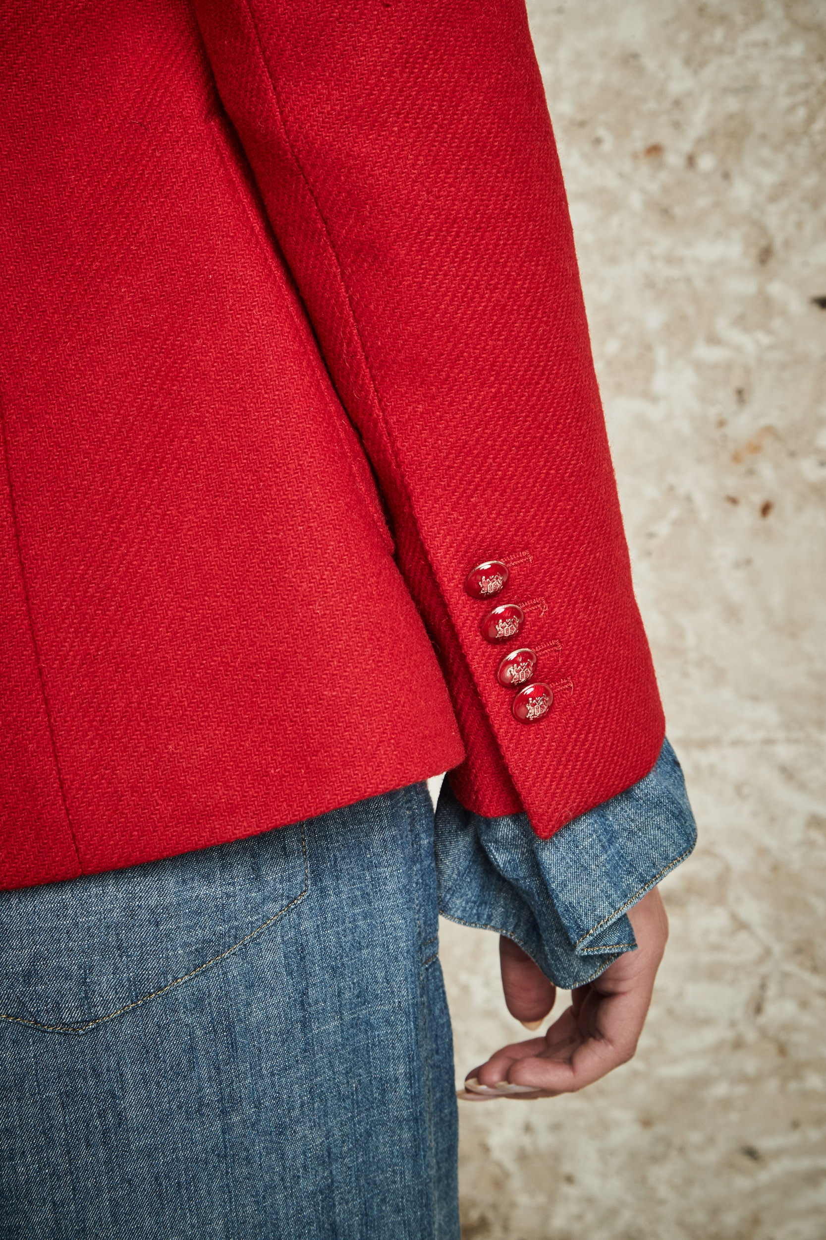 Blazer para mujer - Henry Arroway - Rojo Rojo-6