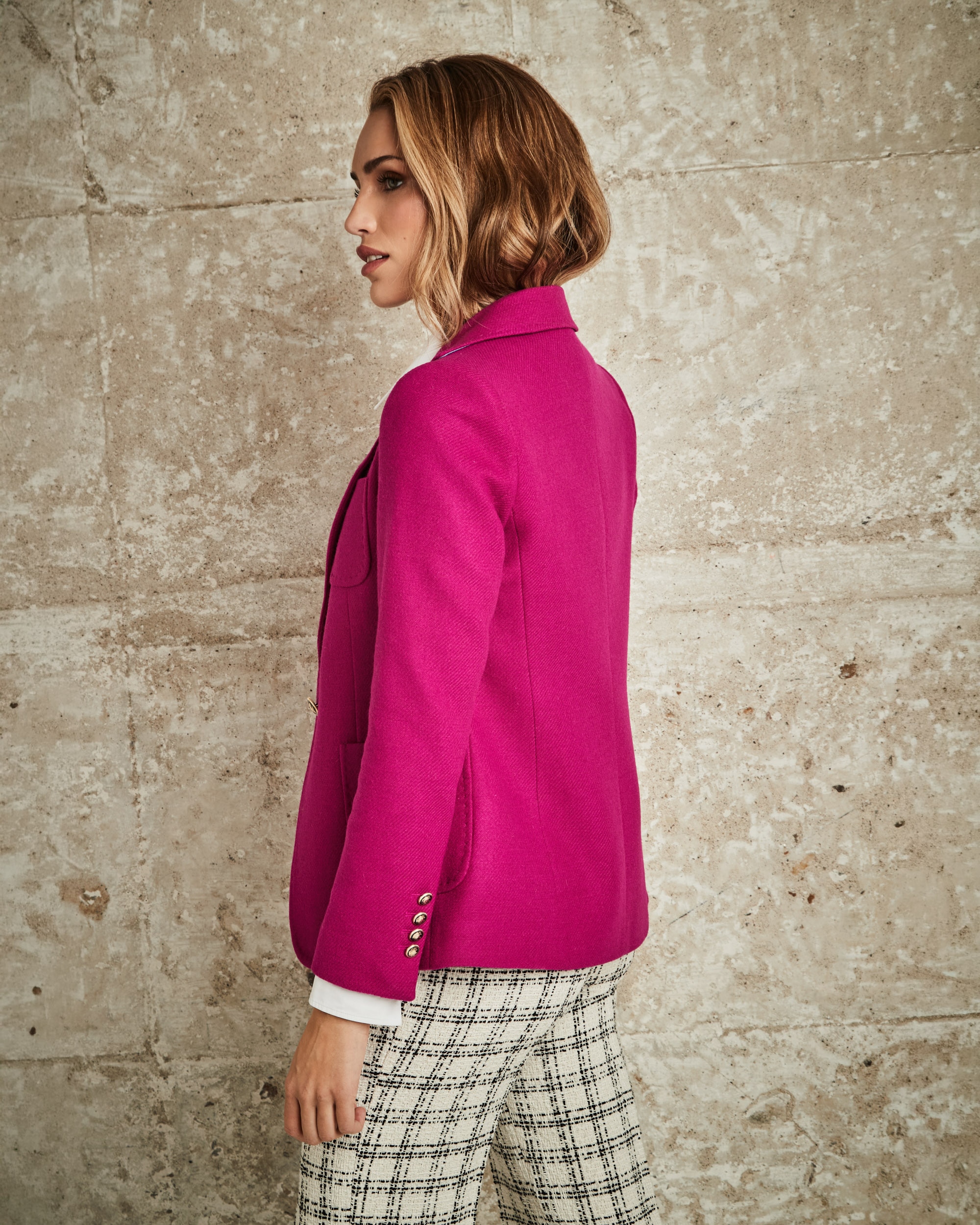 Blazer para mujer - Henry Arroway - Fucsia Fucsia-4