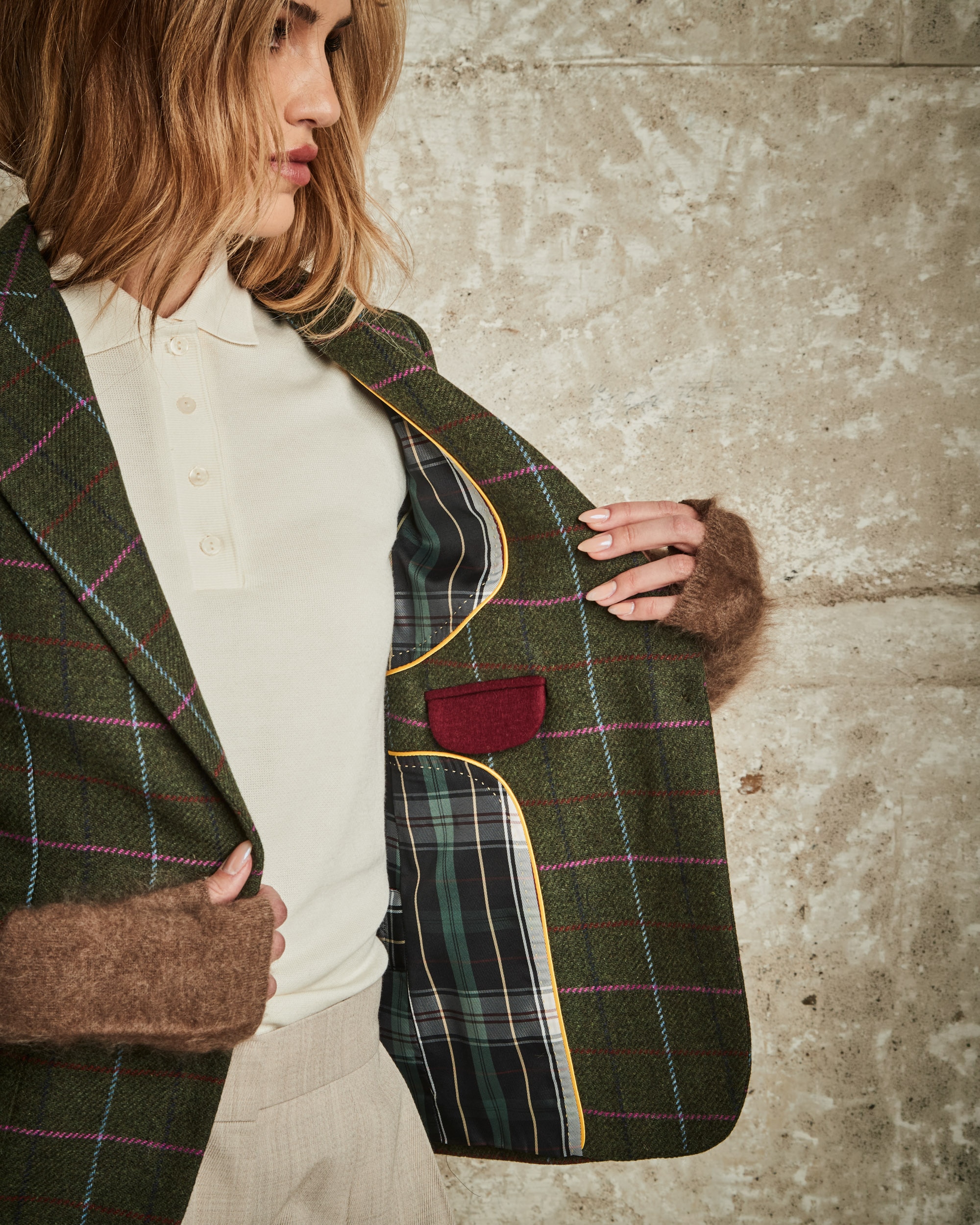 Blazer para mujer - Henry Arroway - Kaki Kaki-5