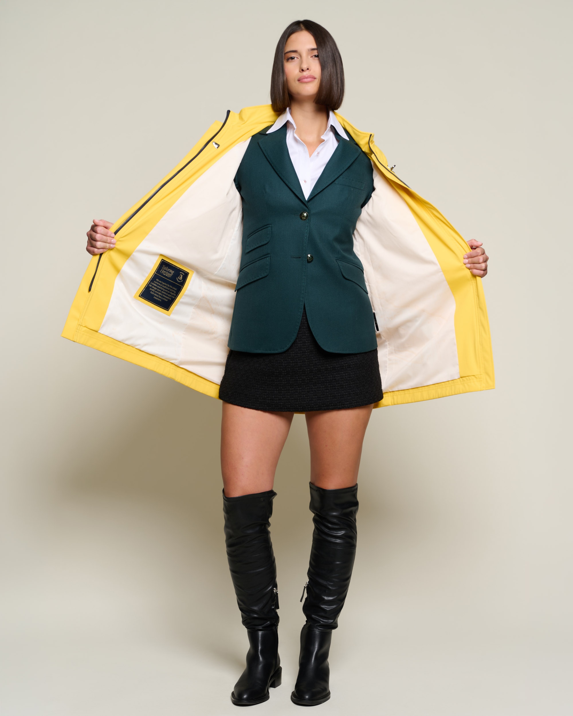 Parka de mujer en nylon con membrana - Henry Arroway - Amarillo Amarillo-5