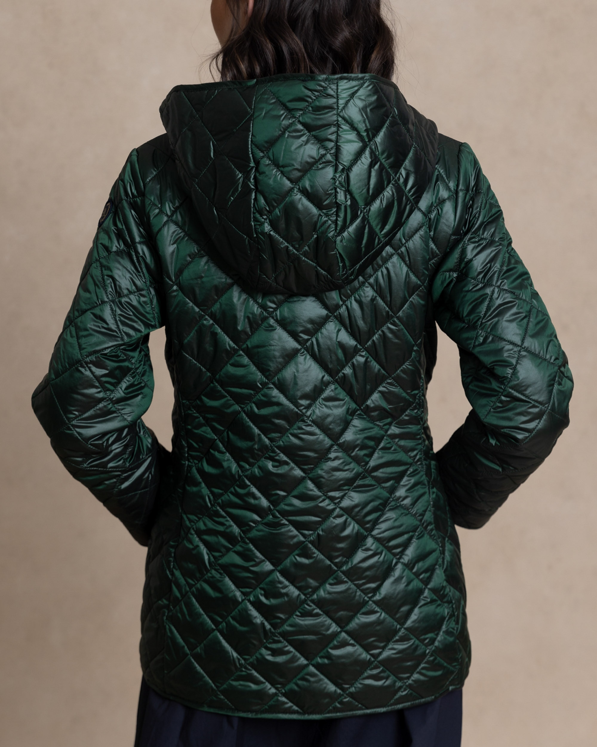 Chaqueta corta de mujer tipo husky - Henry Arroway - Verde oscuro Verde oscuro-2