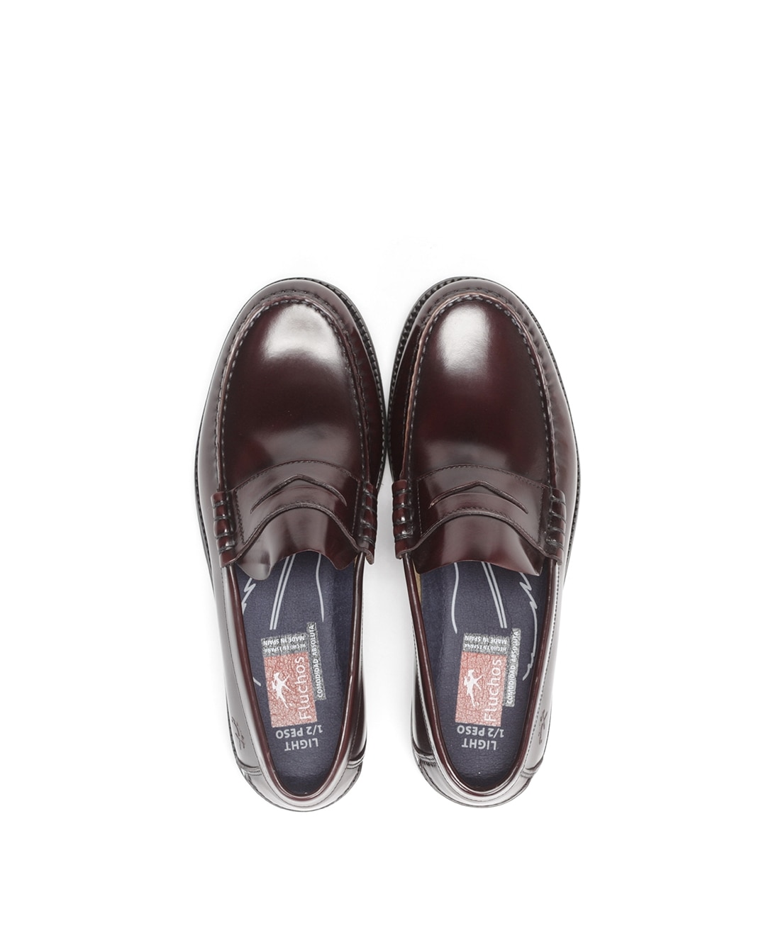 Mocasines de hombre fabricados en piel - Fluchos - Rojo / Negro Rojo / Negro-3