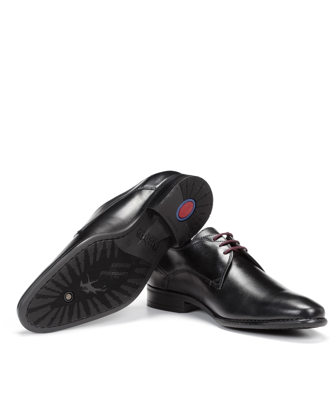 Zapatos de cordones de hombre en color y fabricados en piel - Fluchos - Negro Negro-4