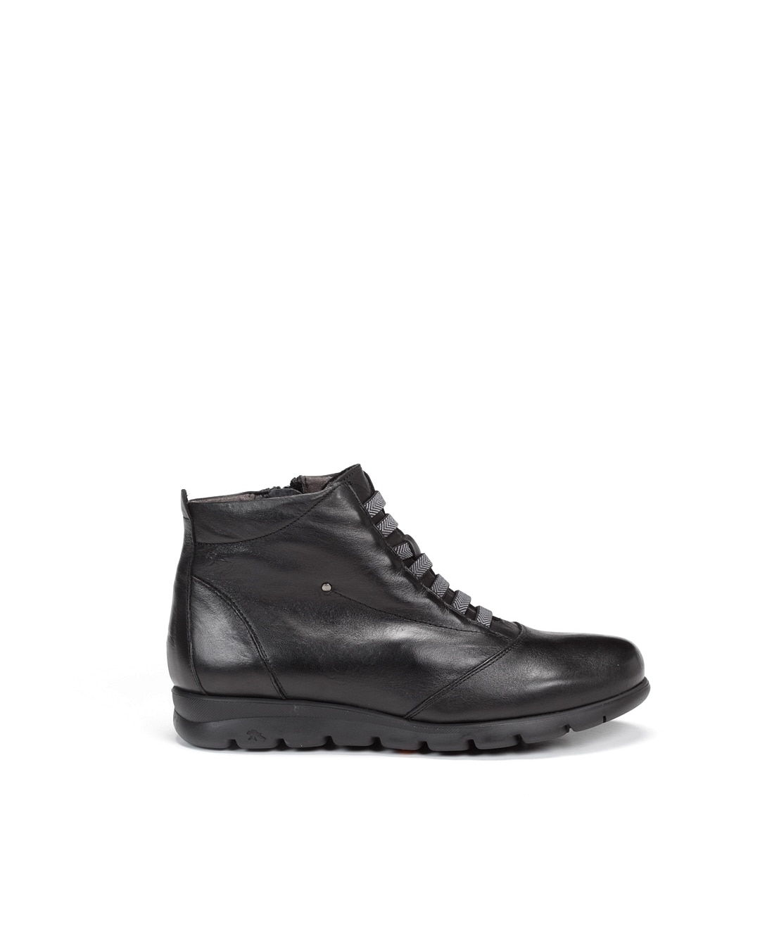 Fluchos - Botines de mujer en color negro de piel.