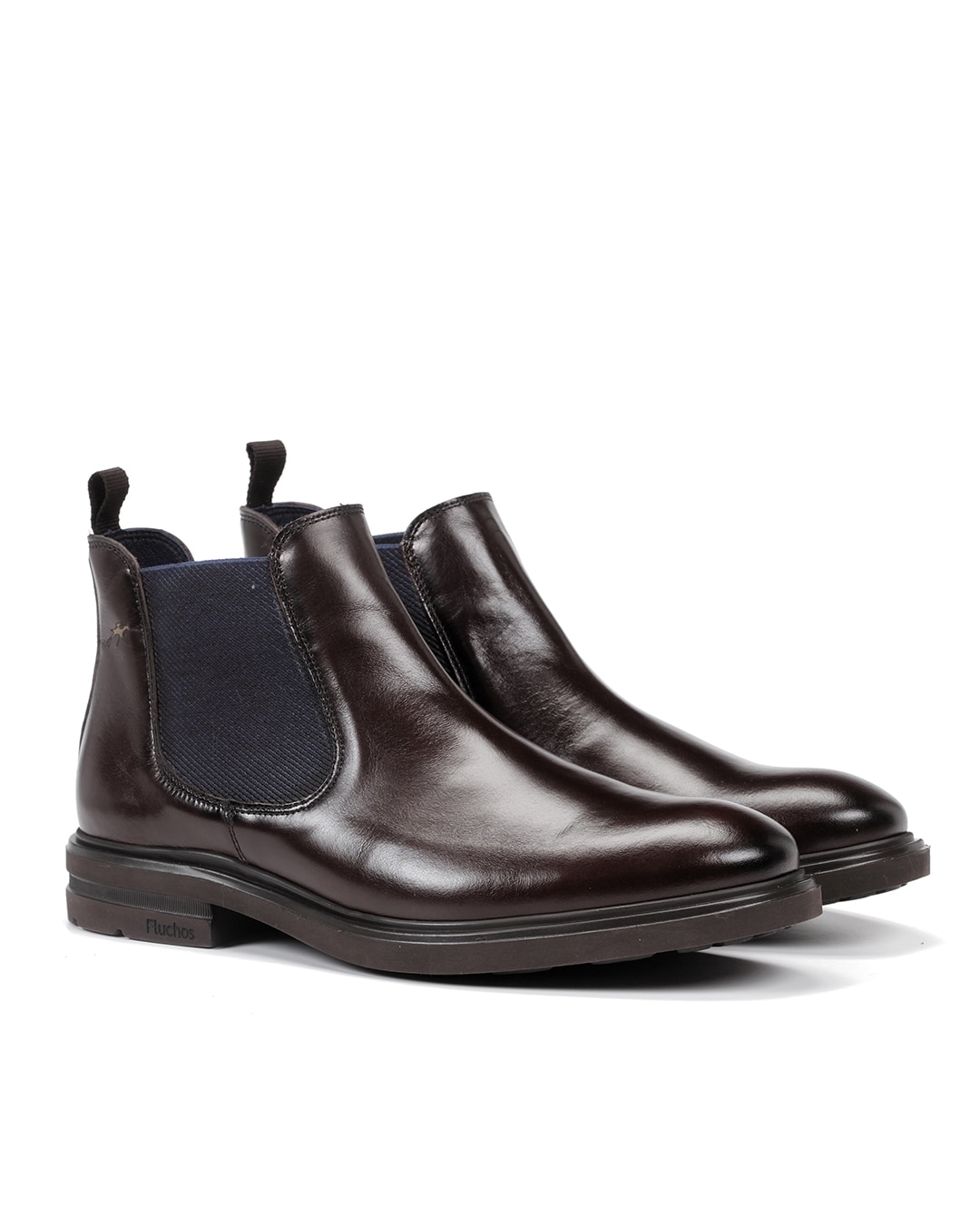 Botines de hombre de piel en color marrón medio - Fluchos - Marrón Marrón-2