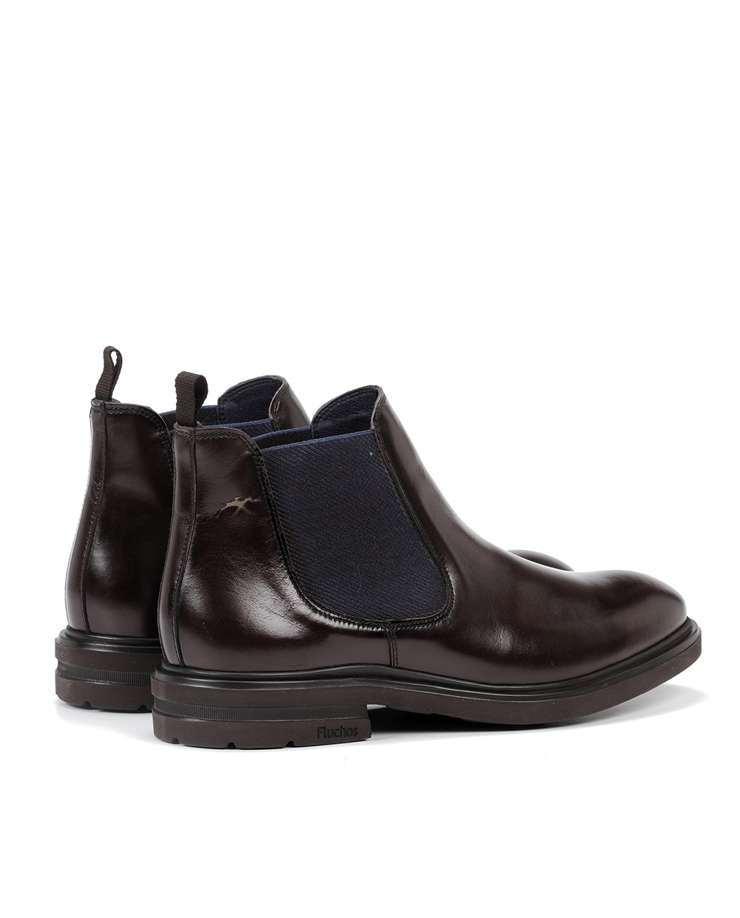 Botines de hombre de piel en color marrón medio - Fluchos - Marrón Marrón-4
