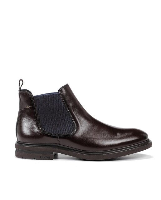 Imagen 0 de Botines de hombre de piel en color marrón medio