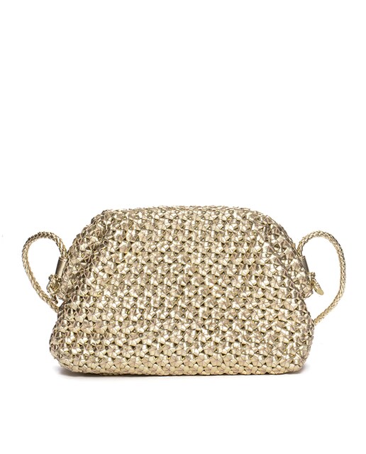 Imagen 0 de Bolso de mano de mujer con textura trenzada en forma de flor convertible en bandolera