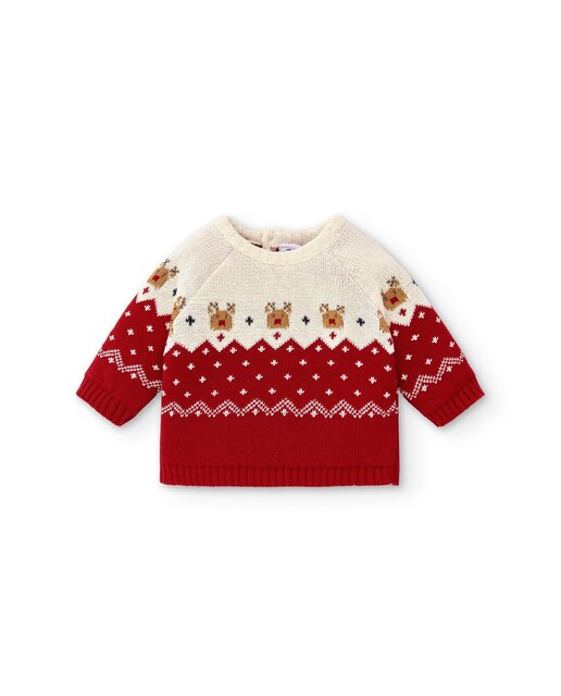 Jersey de bebe de manga larga y diseño navideño