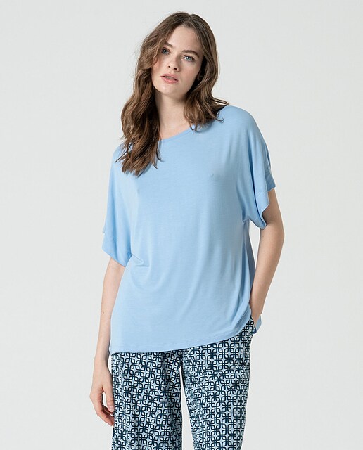 Imagen 0 de Camiseta de mujer elástica bamboo lisa