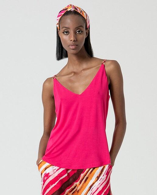 Imagen 0 de Top de mujer bamboo con tirantes jacquard