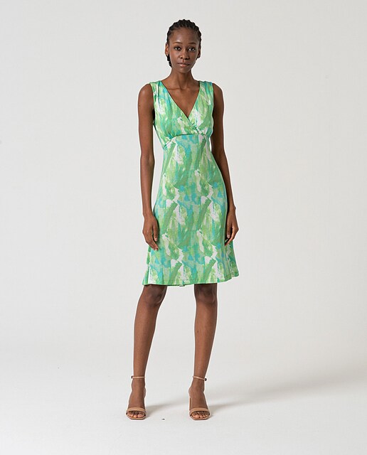 Imagen 0 de Vestido corto lyocell estampado