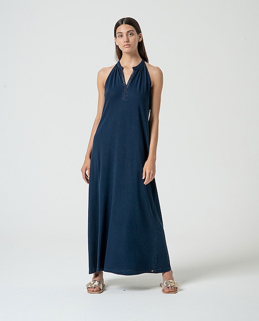 Imagen 0 de Vestido largo de algodón orgánico liso
