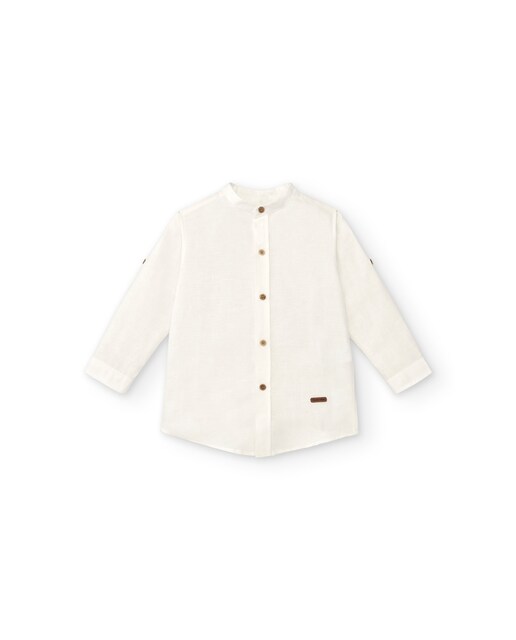 Imagen 0 de Camisa de niño de manga larga y cuello redondo