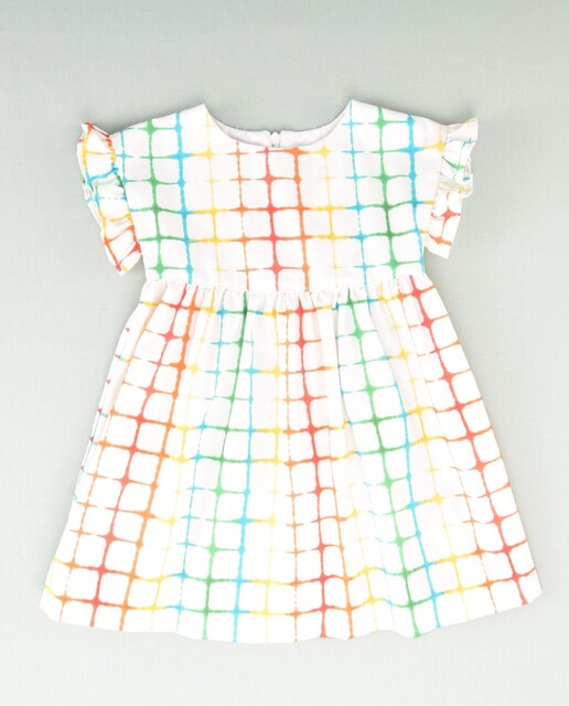 Imagen 0 de Vestido multicolor con volante