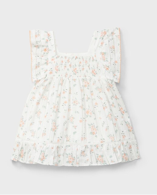Imagen 0 de Vestido de voile plumeti con diseño floral