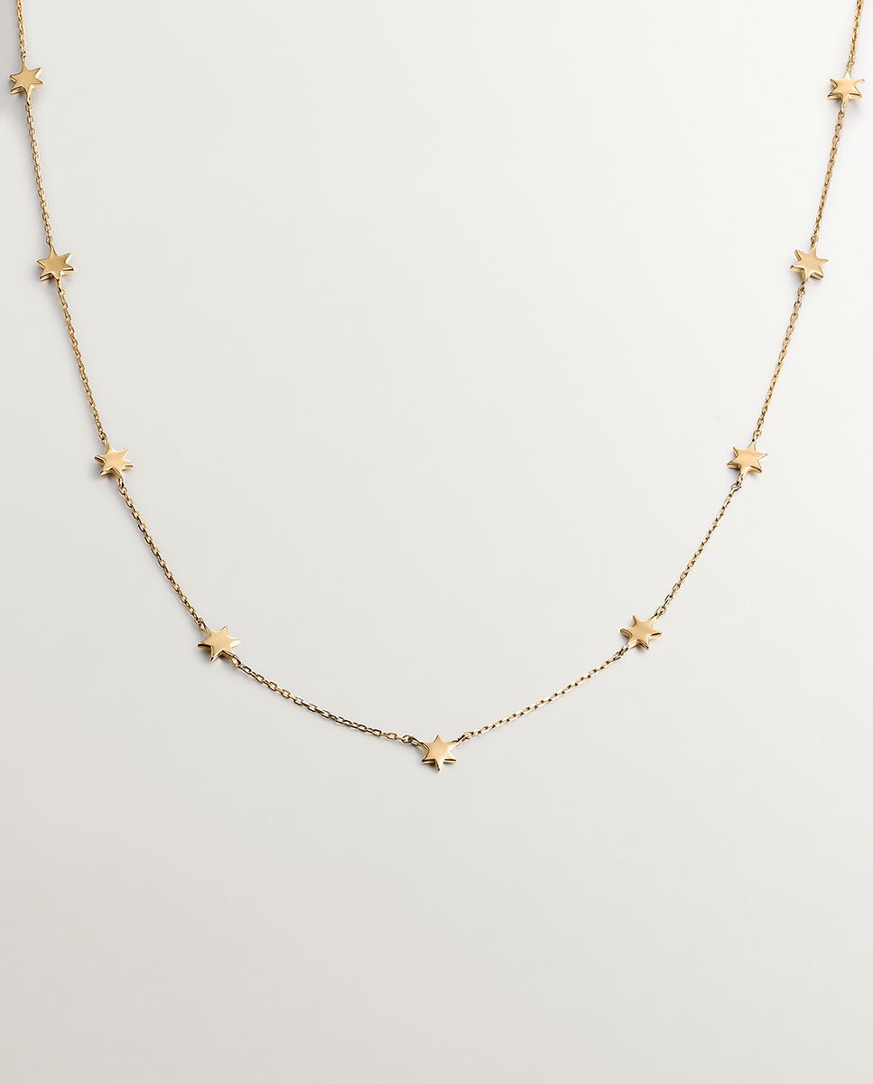 Collar de amarillo de 9k con estrellas - Aristocrazy - Oro Oro-1