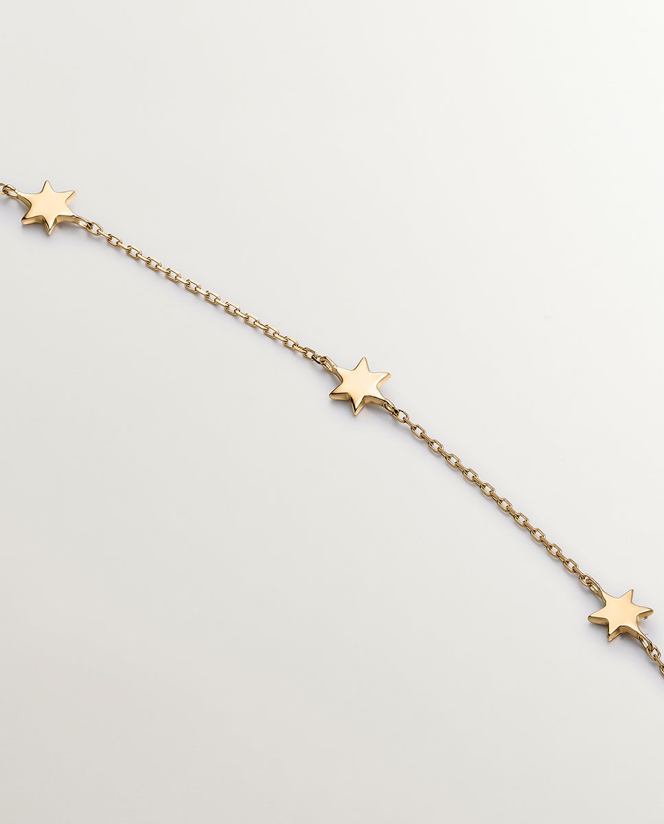Collar de amarillo de 9k con estrellas - Aristocrazy - Oro Oro-5