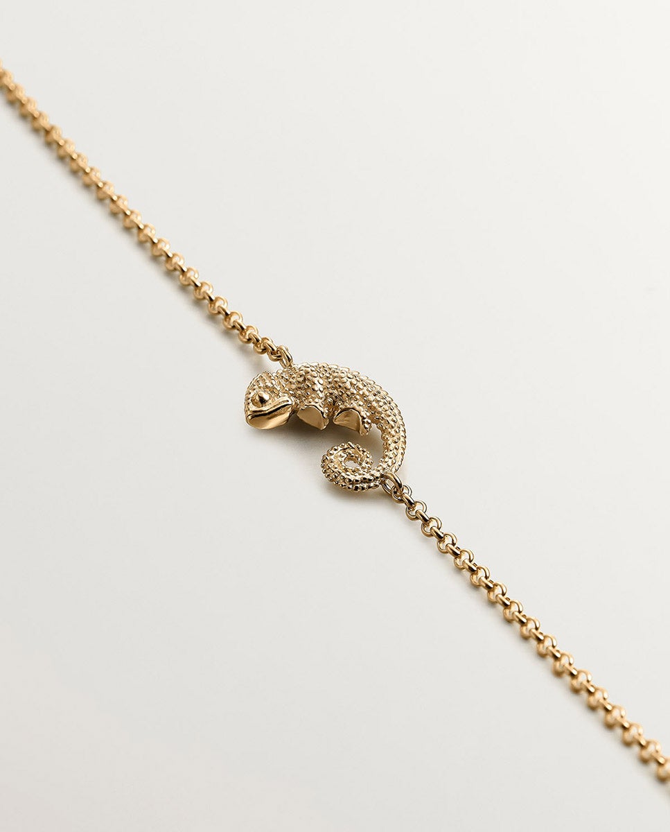 Pulsera de plata 925 bañada en amarillo de 18k con camaleón - Aristocrazy - Oro Oro-3