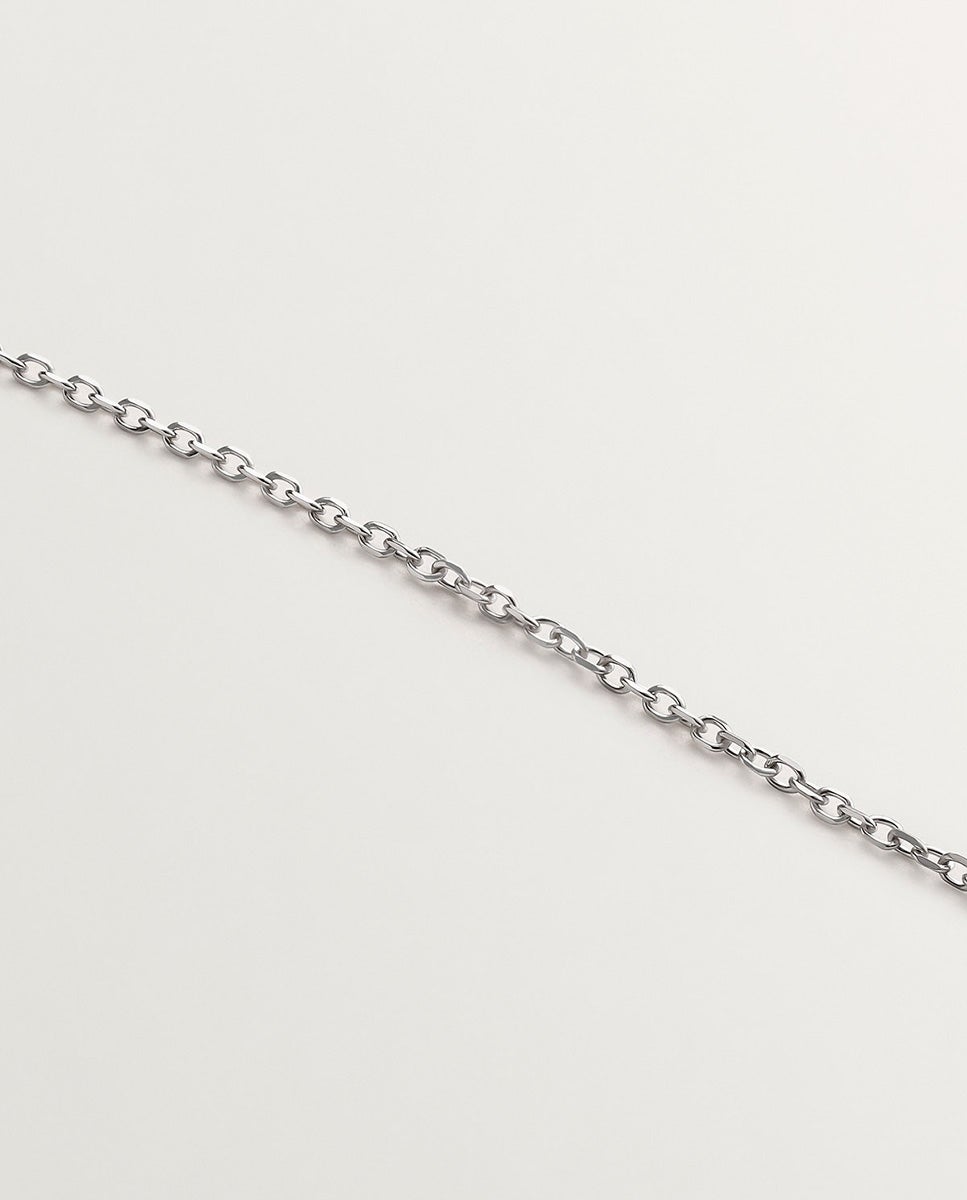 Colgante de oro blanco de 9k con zafiro y diamante - Aristocrazy - Azul Azul-5