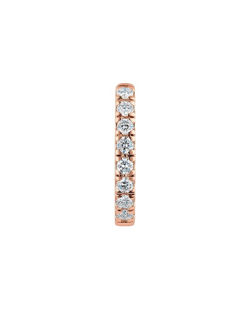 Imagen 0 de Pendiente individual Diamonds aro pequeño de oro rosa de 18kt con diamantes