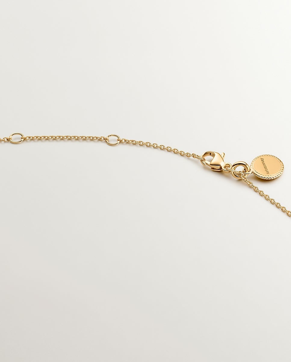 Cadena con colgante de plata 925 bañada en oro amarillo de 18k con cruz y topacios blancos - Aristocrazy - Blanco Blanco-7
