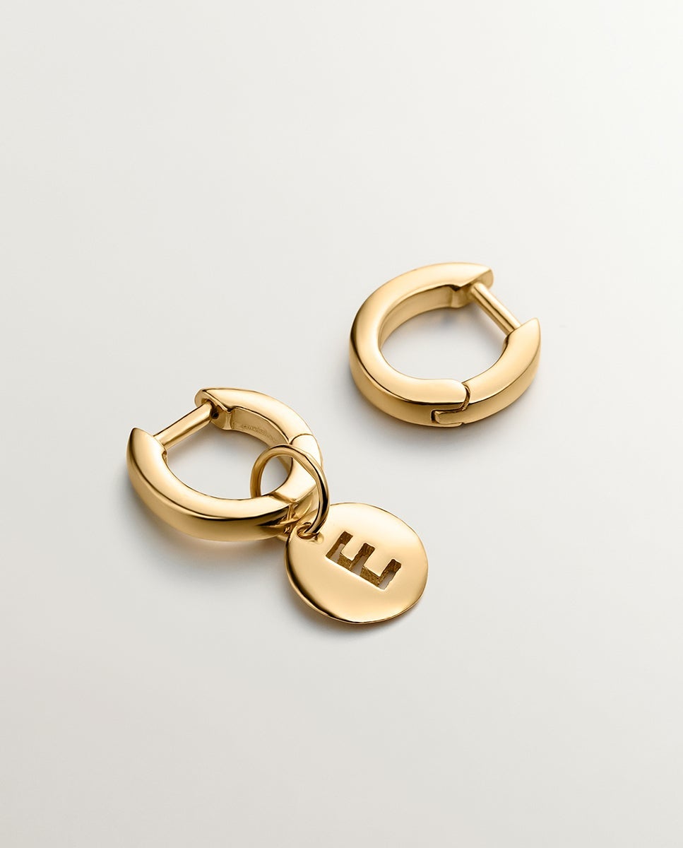 Pendientes de aro pequeños de plata 925 bañada en amarillo de 18k - Aristocrazy - Oro Oro-5