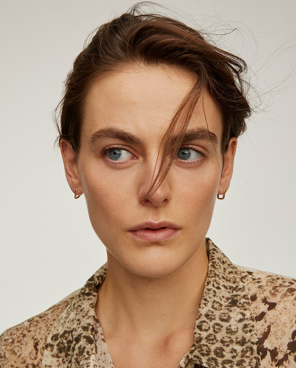 Pendientes de aro cuadrados en plata 925 bañada en amarillo de 18k - Aristocrazy - Oro Oro-2