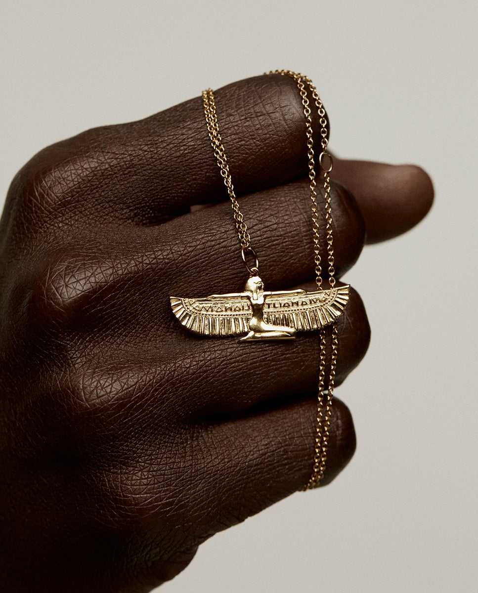 Charm de plata 925 bañada en amarillo de 18k con diosa alada - Aristocrazy - Oro Oro-2