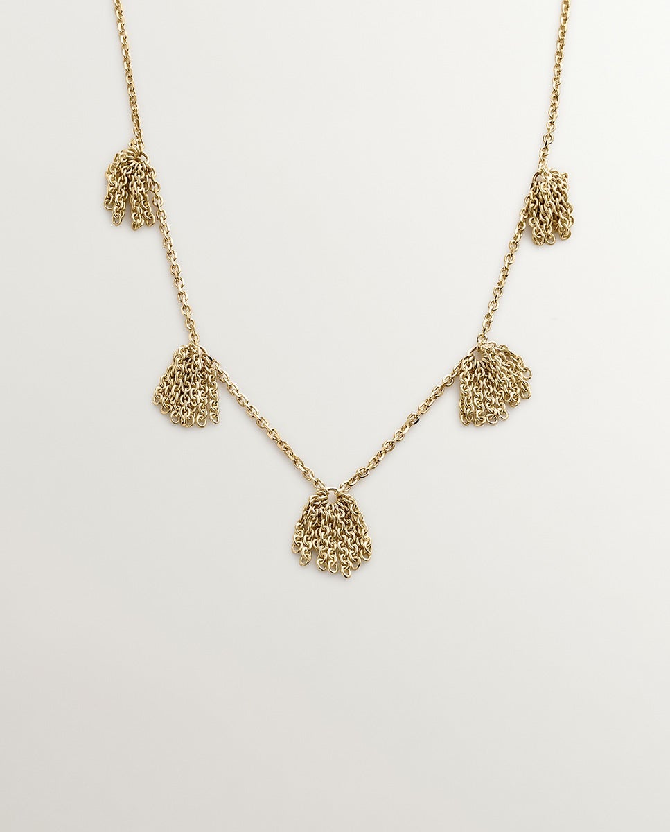 Imagen 1 de Collar de oro amarillo de 9k con pompones de cadena - Aristocrazy - Oro Oro