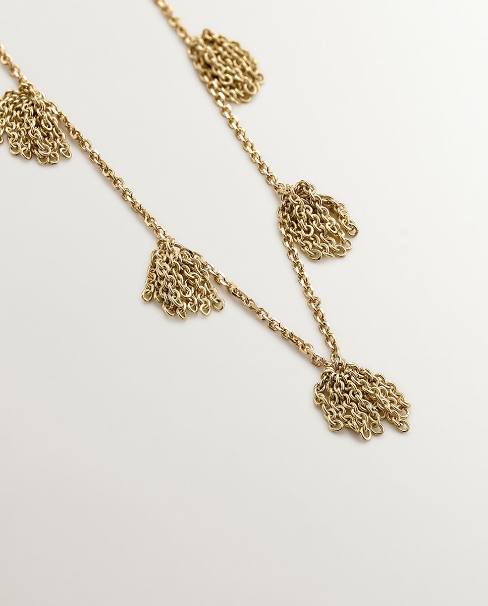 Imagen 3 de Collar de oro amarillo de 9k con pompones de cadena - Aristocrazy - Oro Oro