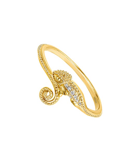Imagen 0 de Anillo camaleón de oro amarillo de 18kt con diamantes