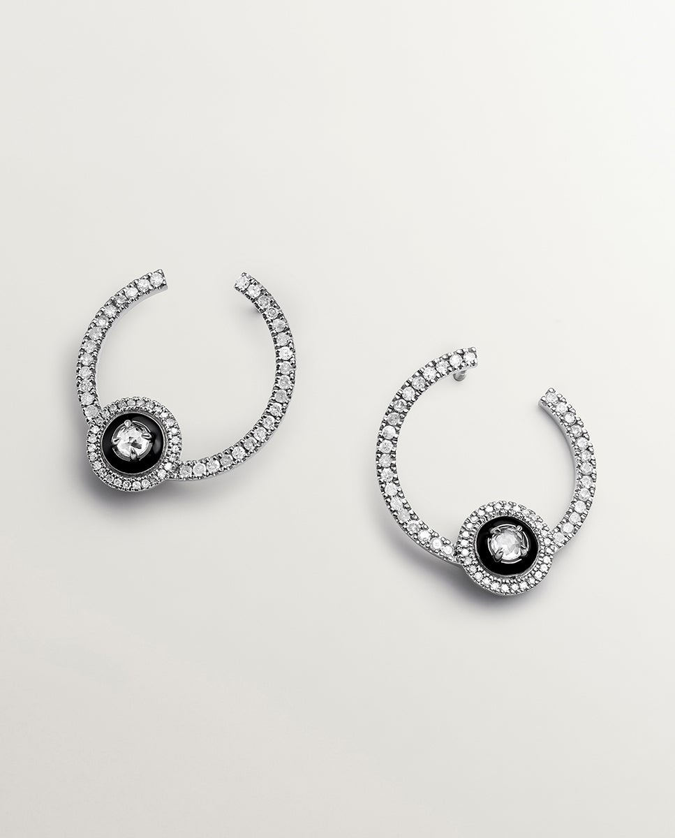 Pendientes De Oro Blanco Con Topacios ATELIER