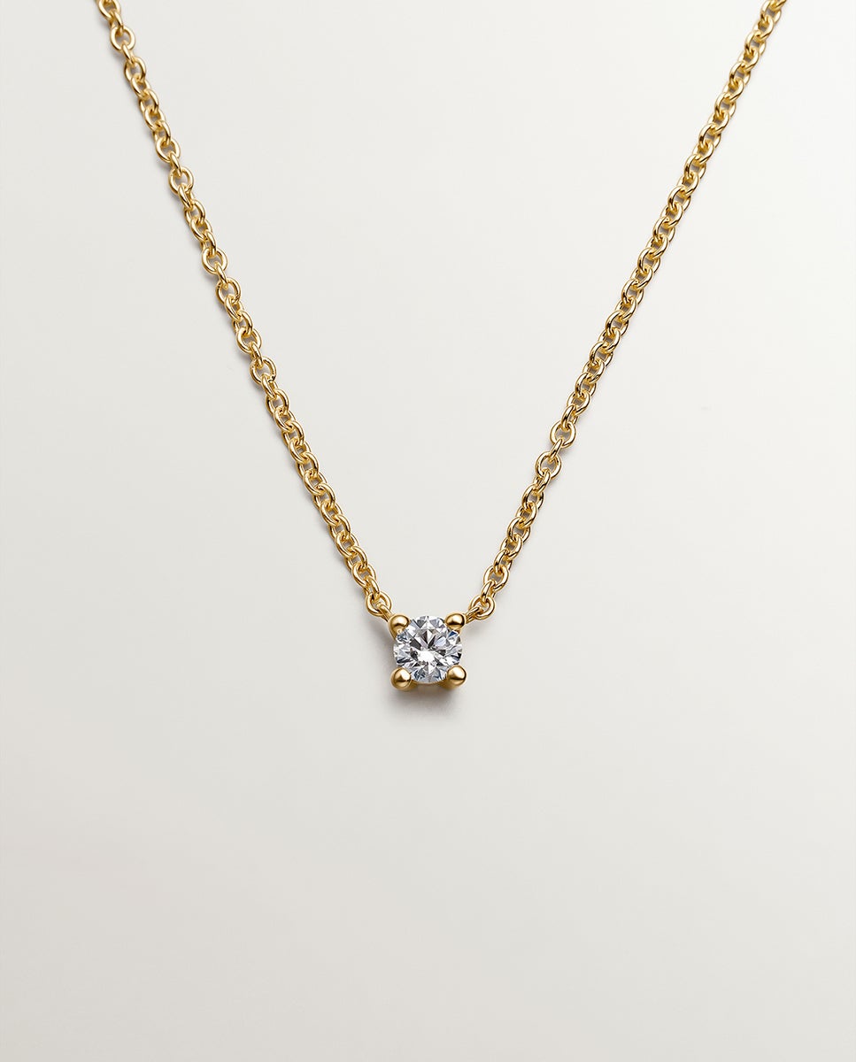 Cadena con colgante de oro amarillo de 18k con diamante de 0,1 cts - Aristocrazy - Oro Oro-1