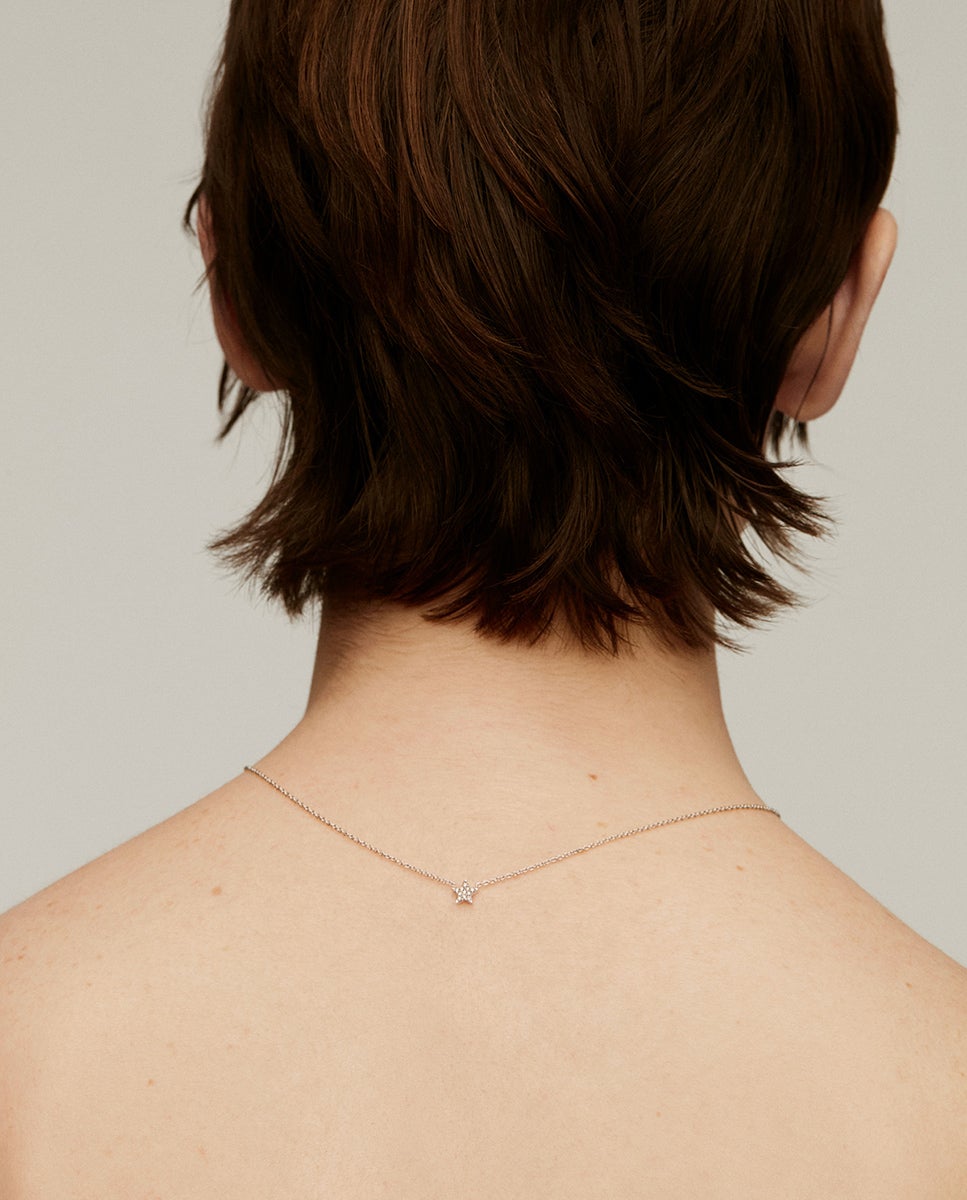 Imagen 4 de Colgante de oro blanco de 18k con estrella de diamantes - Aristocrazy - Plata Plata