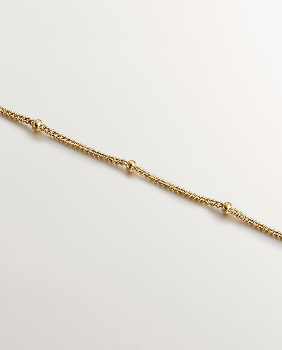 Cadena con colgante de plata 925 bañada en oro amarillo de 18k con luna y topacios blancos - Aristocrazy - Blanco Blanco-5