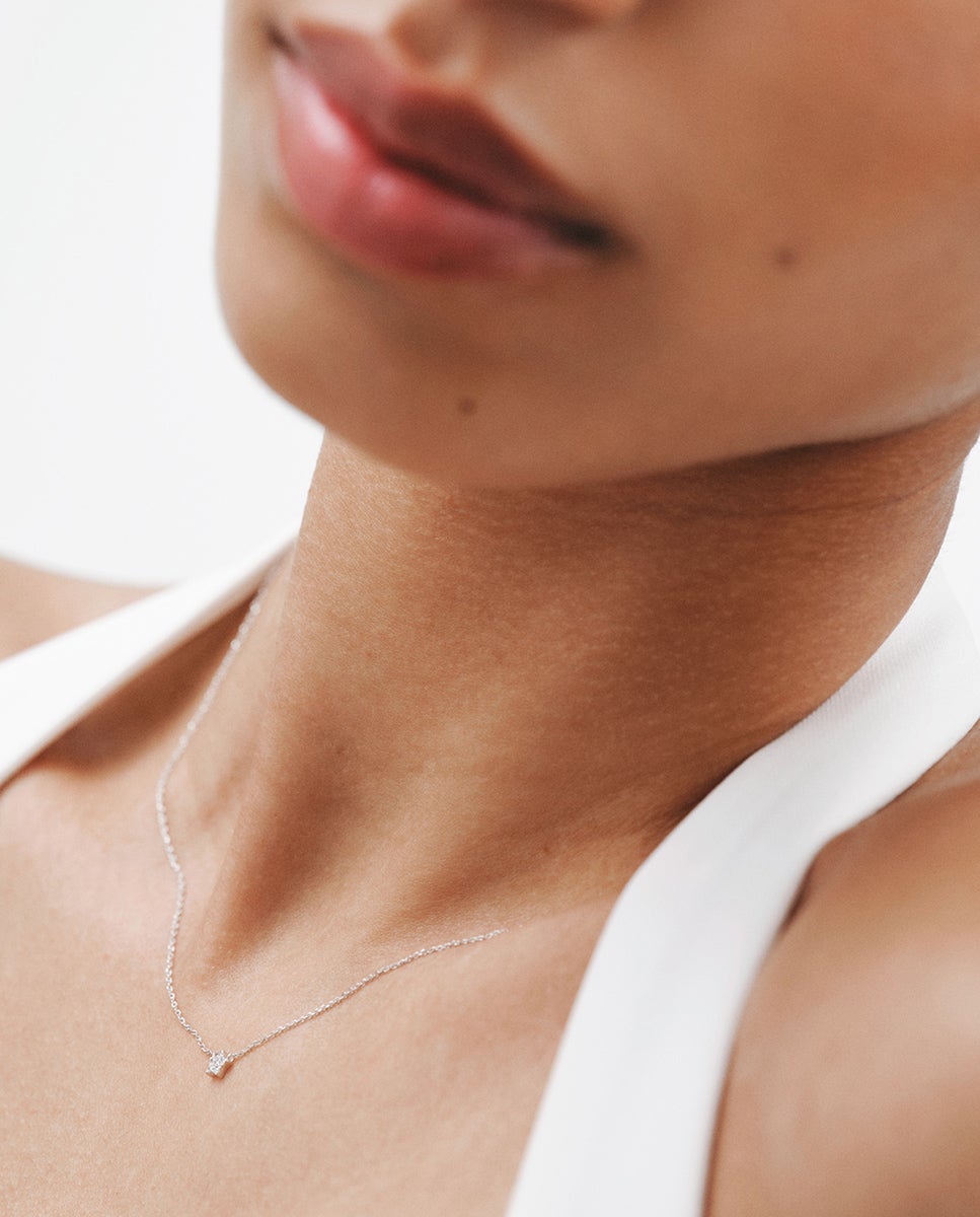 Imagen 2 de Colgante de oro blanco de 18k con estrella de diamantes - Aristocrazy - Plata Plata