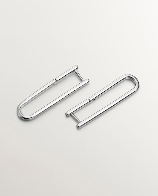 Imagen 0 de Pendientes de aro extra largo de plata