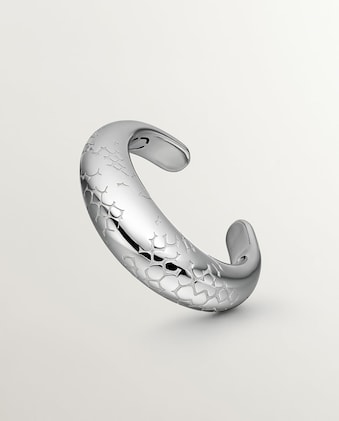 Brazalete Abombado De Plata Y Textura De Serpiente Aristocrazy El brazalete-abombado-de-plata-y-textura-de-serpiente-aristocrazy-el