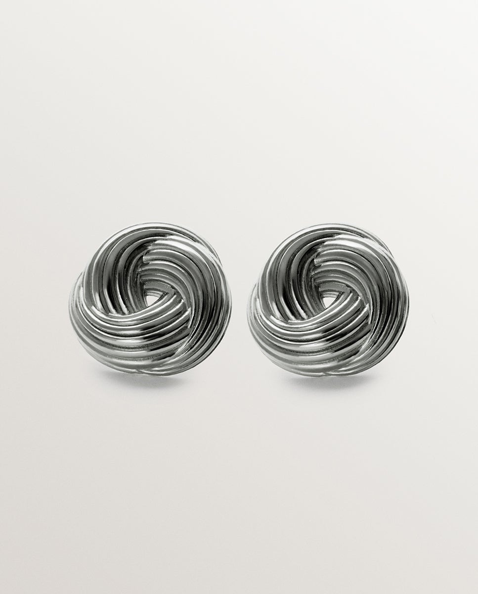 Pendientes de 925 rodiada con textura gallonada - Aristocrazy - Plata Plata-1