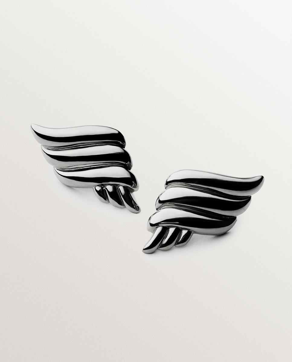 Pendientes de 925 rodiada con forma fluida - Aristocrazy - Plata Plata-1