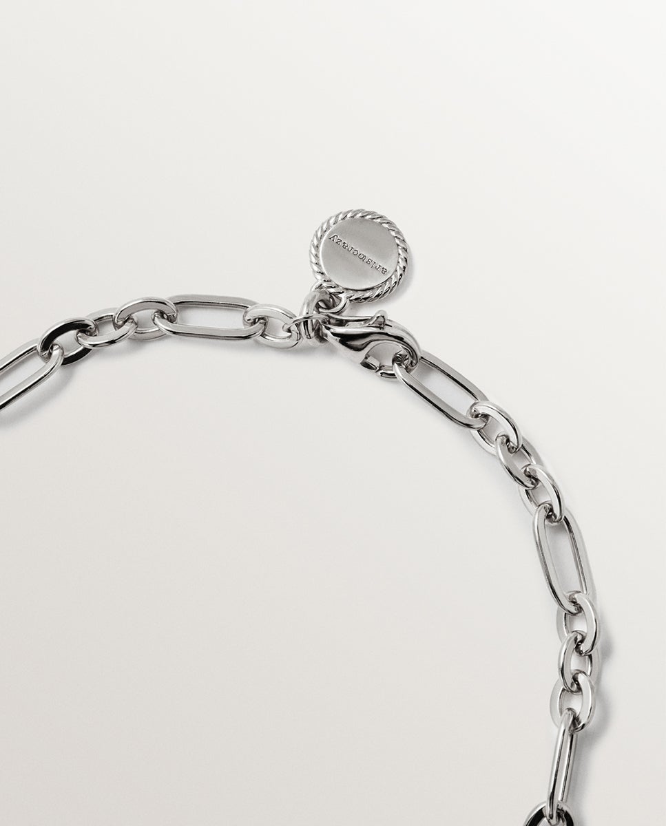 Pulsera de eslabones de plata 925 con topacios sky - Aristocrazy - Azul Azul-5