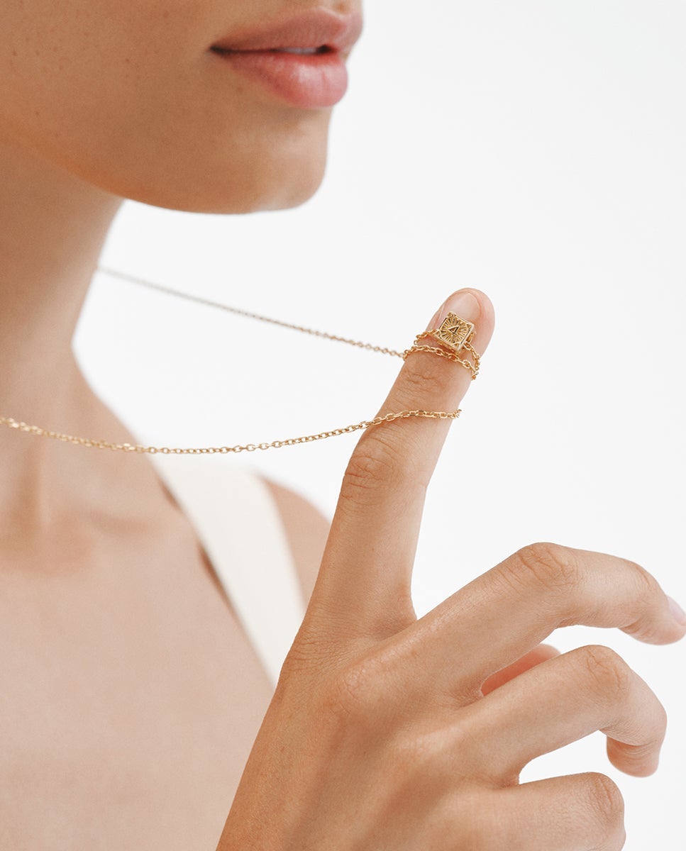 Charm de plata 925 bañada en de 18k con forma de cubo con números pares - Aristocrazy - Oro Oro-4