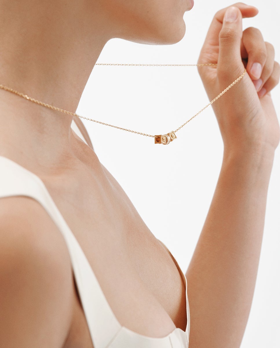 Charm de plata 925 bañada en de 18k con forma de cubo con números pares - Aristocrazy - Oro Oro-5
