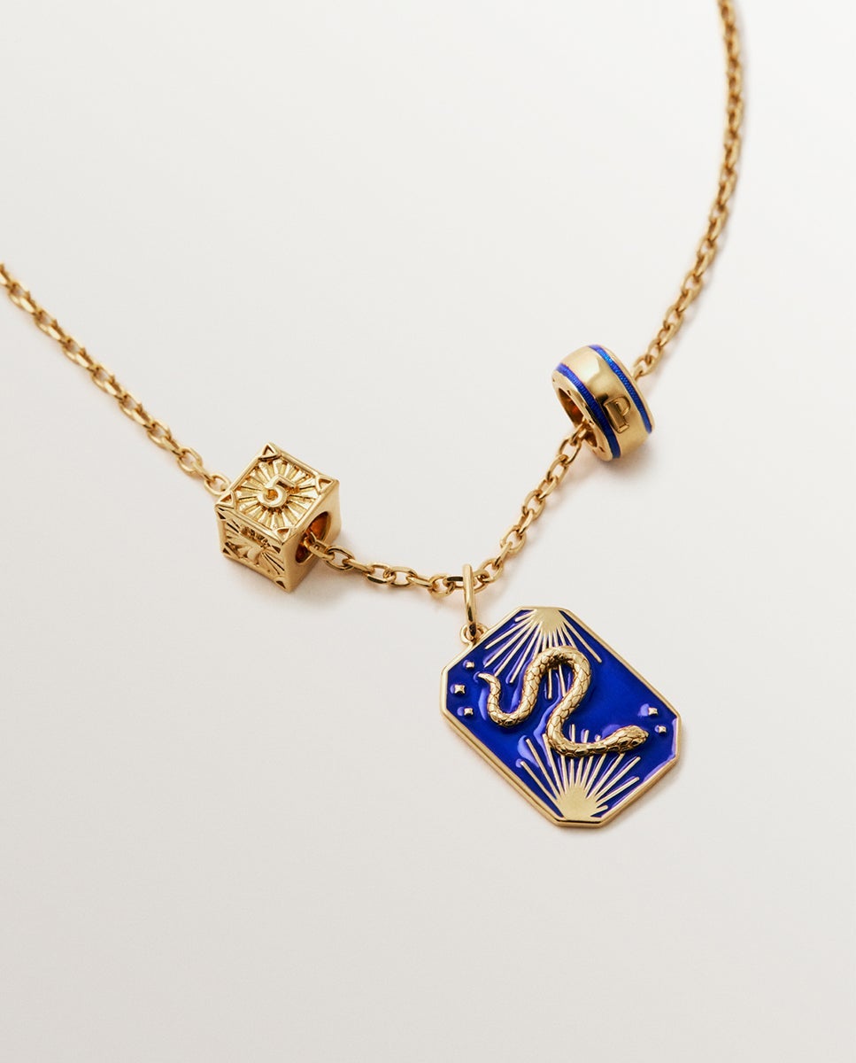 Charm de plata 925 bañada en de 18k con forma de cubo con números impares - Aristocrazy - Oro Oro-5