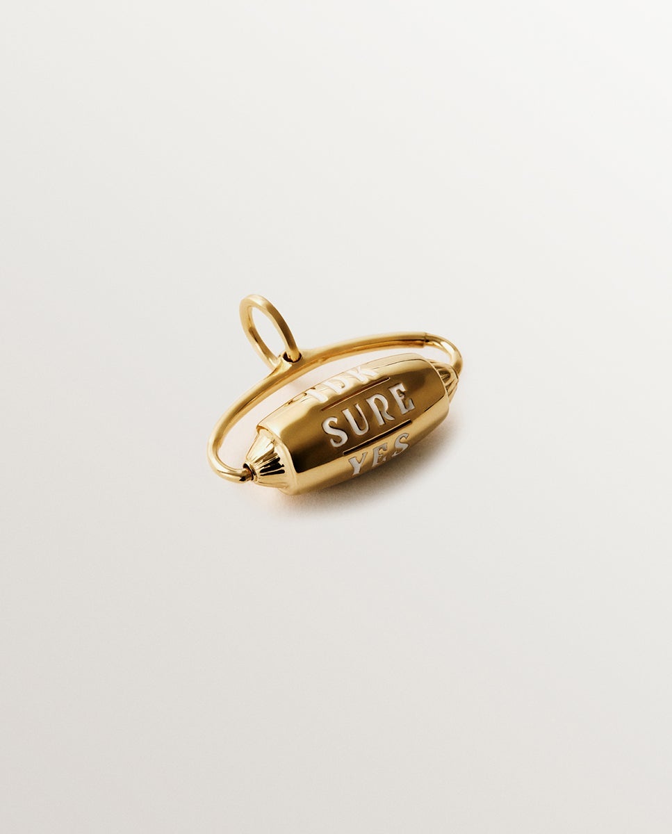 Colgante de plata 925 bañado en de 18k con esmalte blanco - Aristocrazy - Oro Oro-1