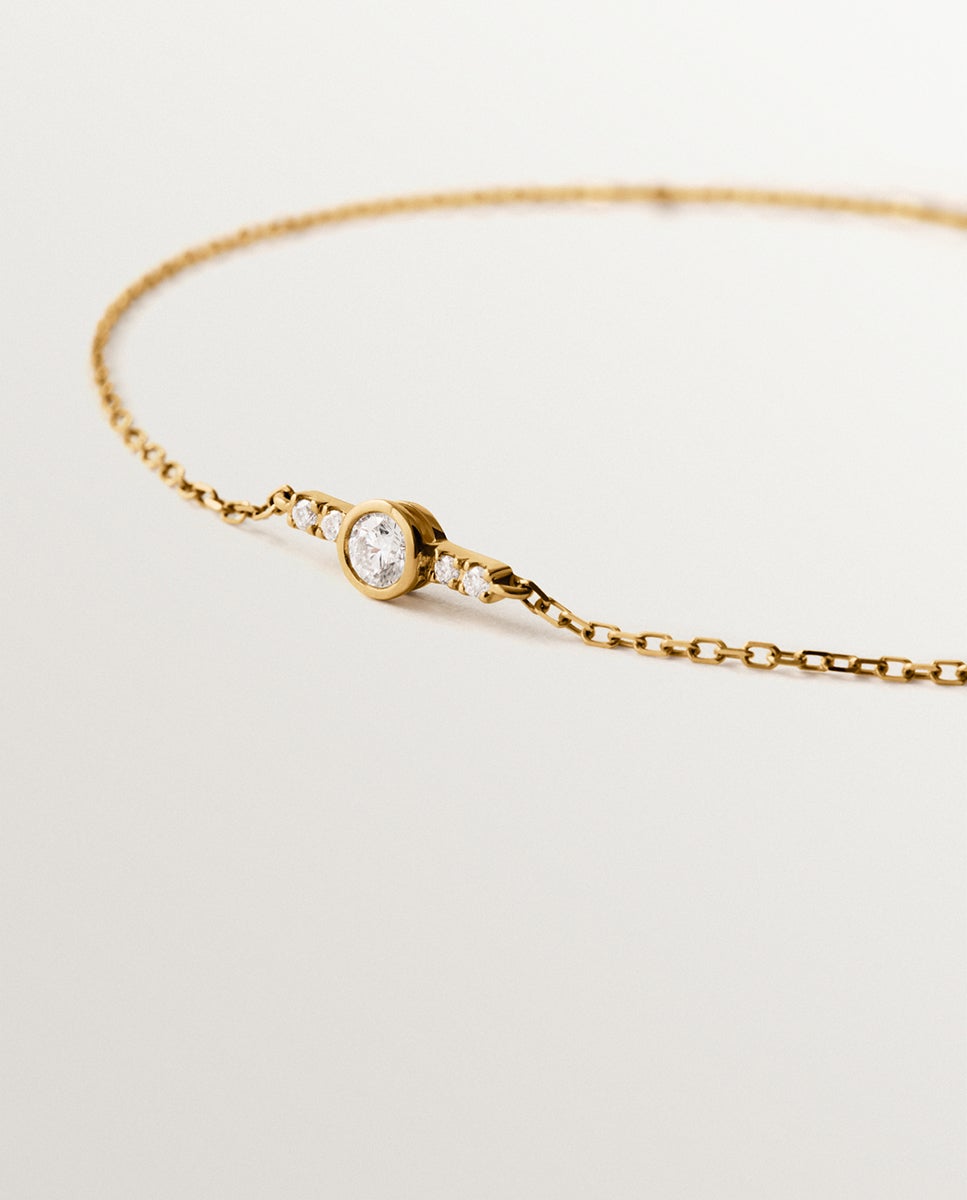 Pulsera de amarillo de 9k con diamantes - Aristocrazy - Oro Oro-3