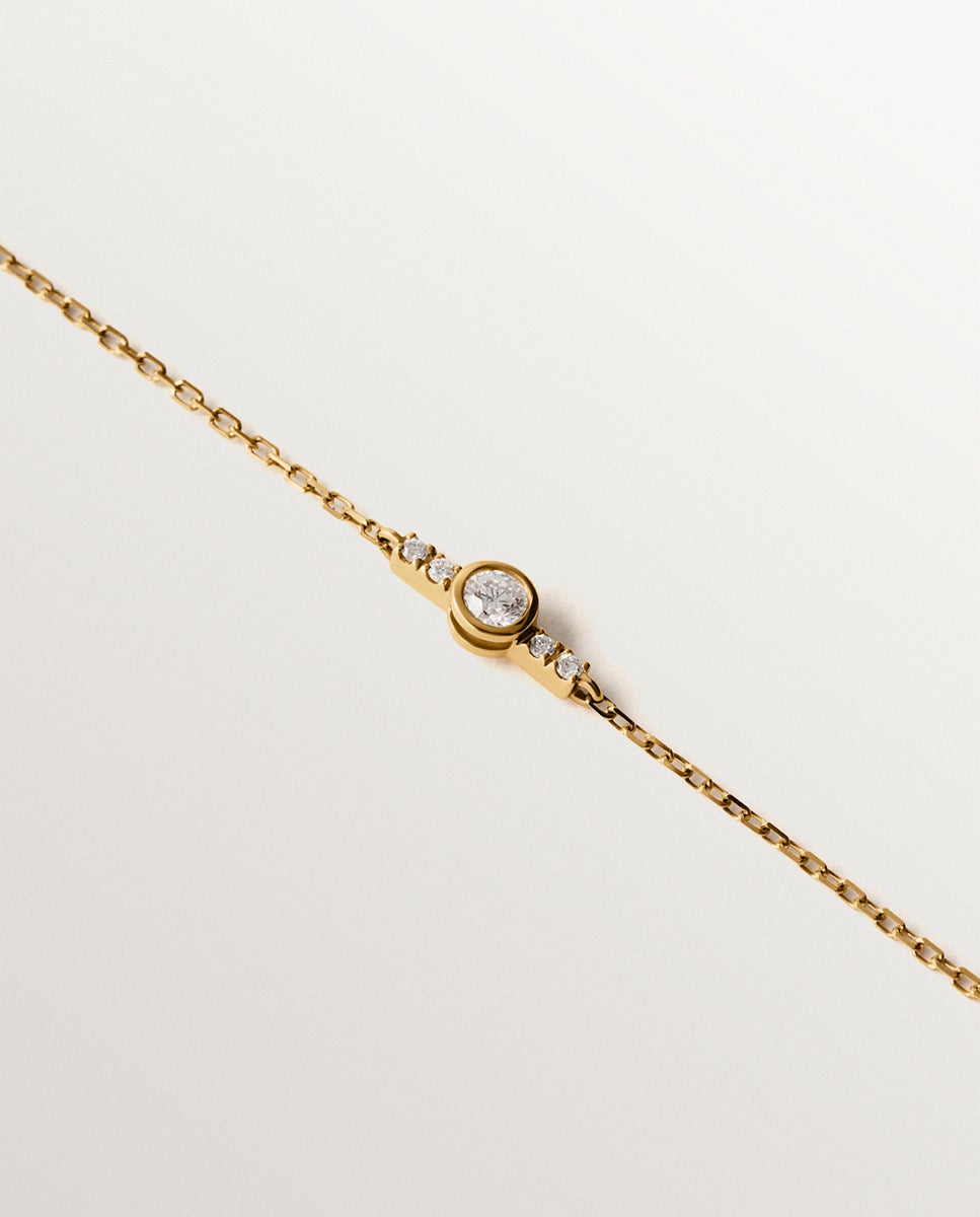 Pulsera de amarillo de 9k con diamantes - Aristocrazy - Oro Oro-5